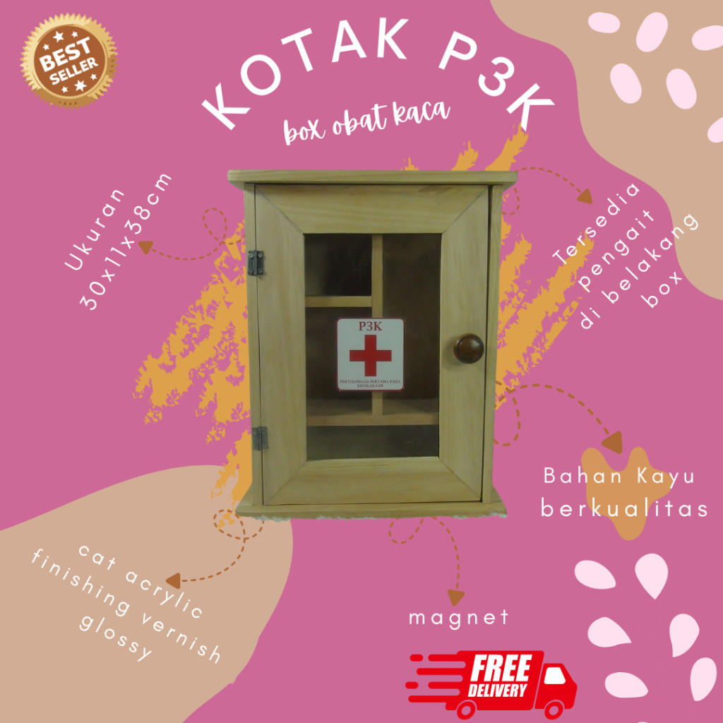 MURAH BANGET  Kotak Obat Kayu | Kotak Obat KACA | Kotak P3K | Kotak P3K Kayu Motif Termurah Kualitas