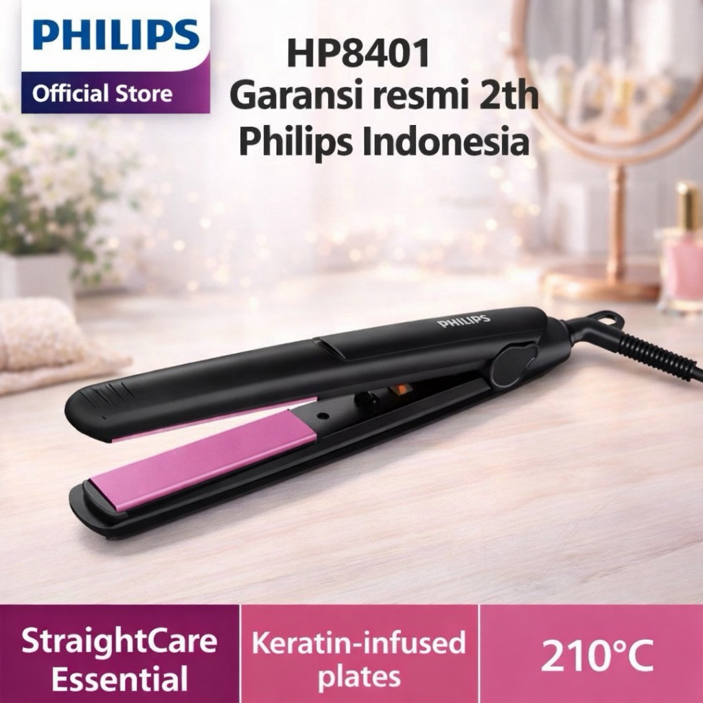 (electric heart) Philips Catok Rambut HP8401 Catokan Kerashine Original Philips HP 8401 Keratin