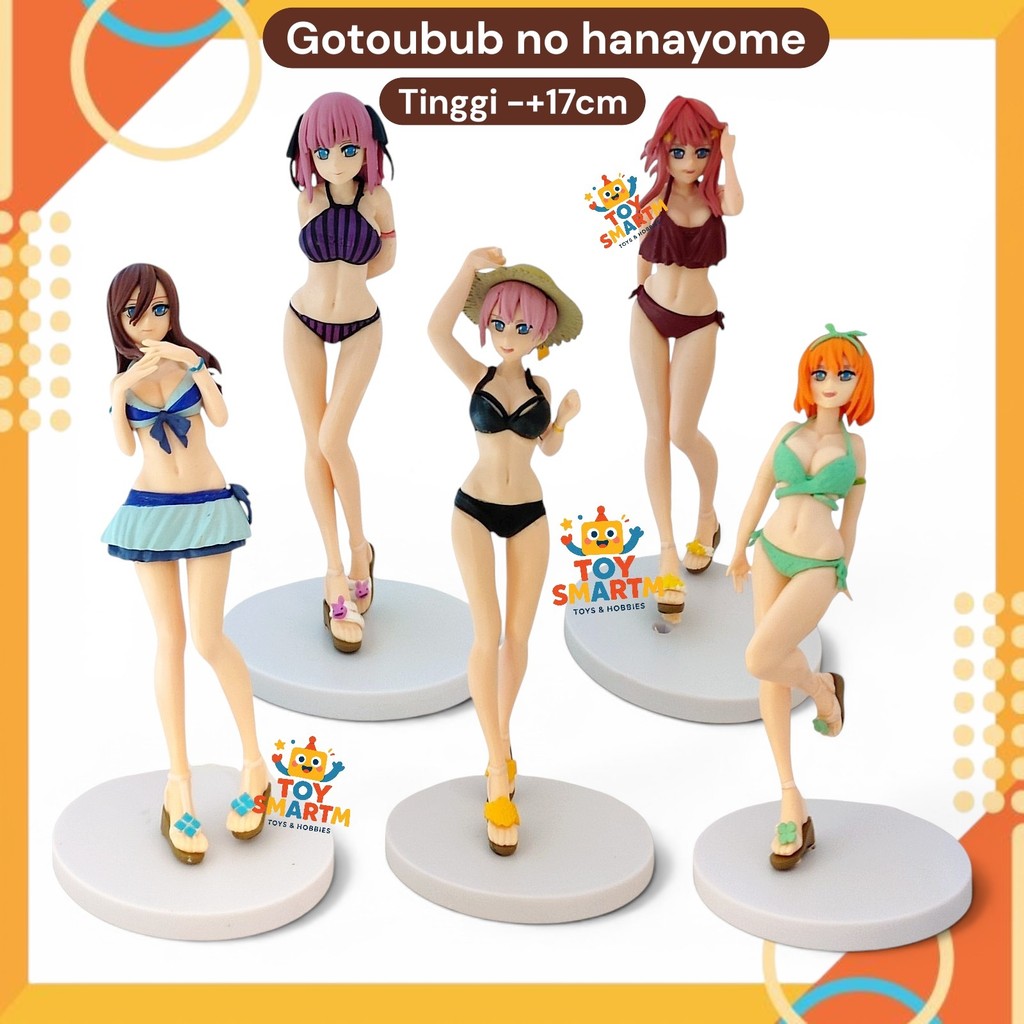 Figure Gotoubun Bikini 5 Pcs Figure Anime Miku Itsuki Ichika Nino Yotsuba