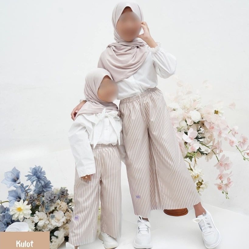Kulot Anak Khairana Size L Warna Brown Salur