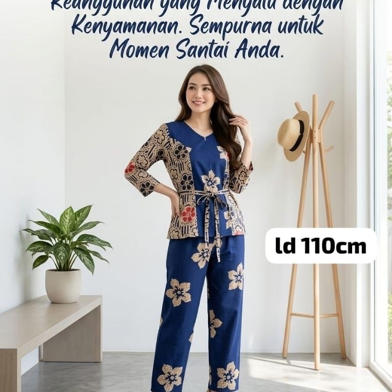 SETELAN BATIK PUTRI DIANA || LD 110 CM