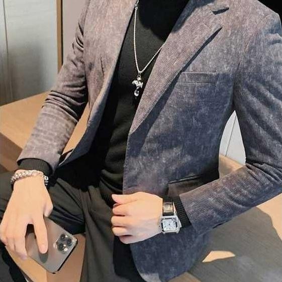 PROMO TERBARU Jas Blazer Pria  Corduroy Blazer Corduroy Slim Fit  Jas Corduroy