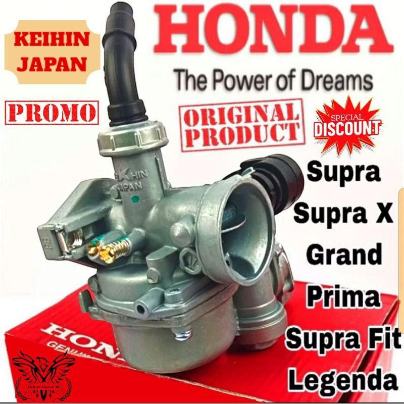 KARBURATOR HONDA ORIGINAL  SUPRA X LEGENDA SUPRA FIT PRIMA GRAND KODE PART 16100-KEV-901 KEIHIN JAPA