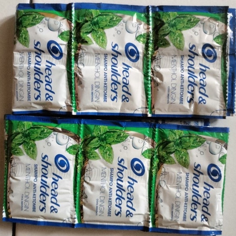 PAKET HEMAT Shampo Sachet head n shoulder Anti Ketombe 2 renceng Sachet Menthol Dingin