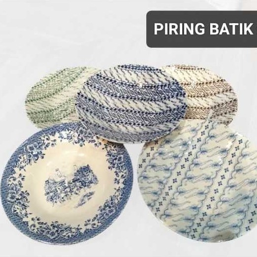 Souvenir Piring keramik motif batik