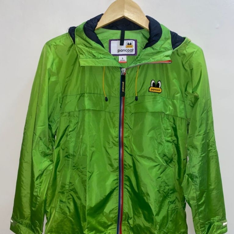 Pancoat Equipment "Camp Fire" Windbreaker Jacket - Size S - Green Lime/Outdoor Style