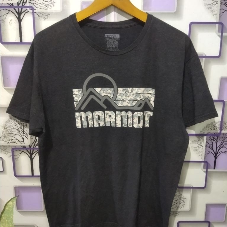 kaos marmot logo autentik