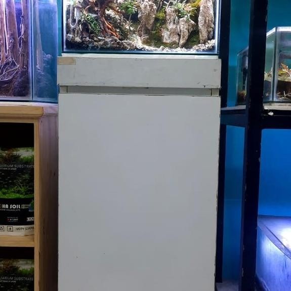 Aquarium aquascape full set paket 40x30x30 cm tebing bonsai lengkap dengan filter dan lampu LED, coc