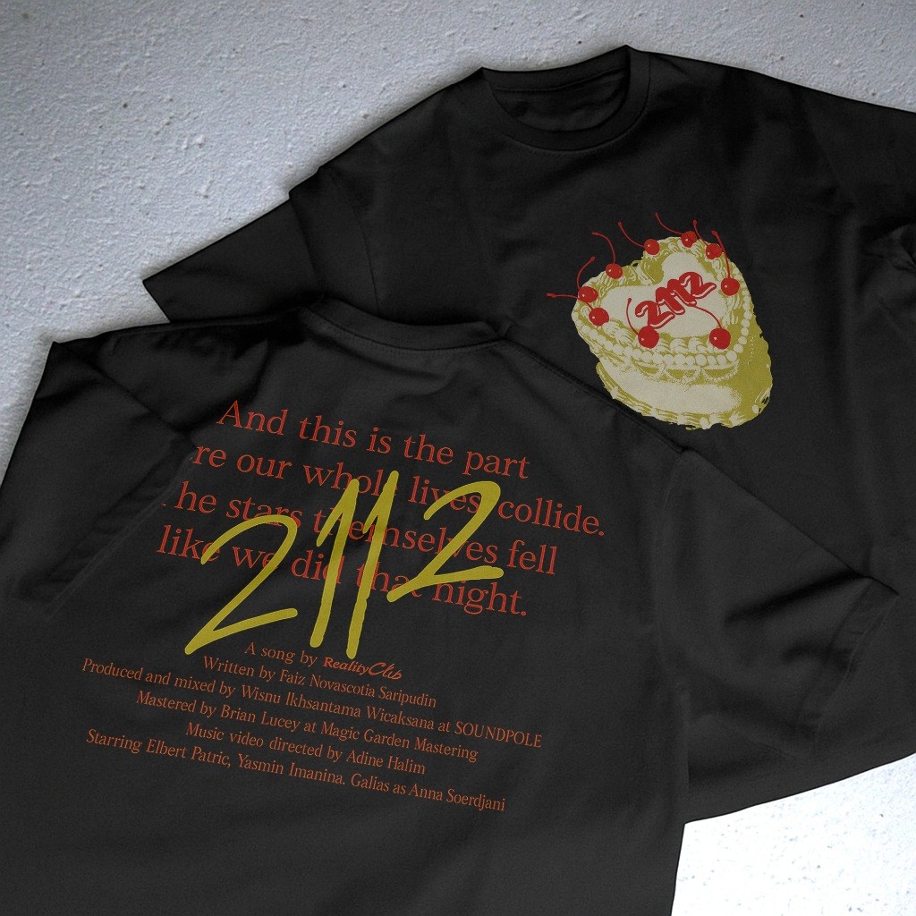 KAOS LOKAL INDIE POP INDONESIA REALITY CLUB 2112 DESAIN KUALITAS BAHAN PREMIUM KATUN COMBED