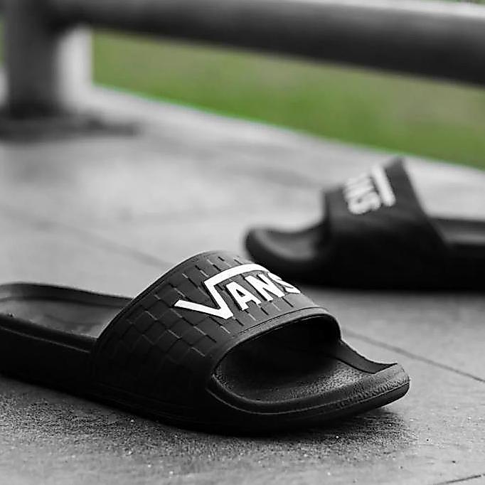 Sandal Vans Slide On Slipper Checkerboard Black BNIB ORINAL MURAH