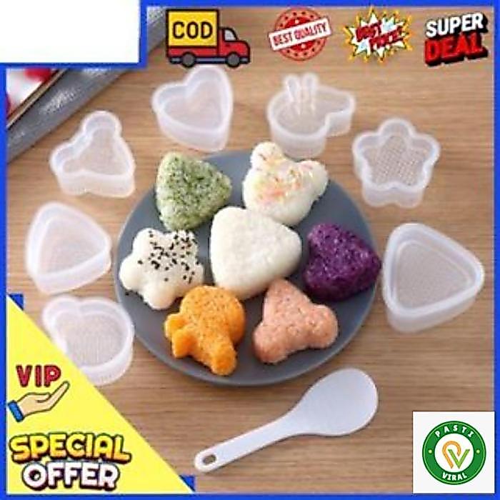Peralatan Dapur Cetakan Nasi Onigiri Besar dan Kecil Cetakan Nasi Bento Segitiga Lucu