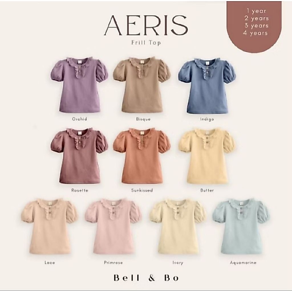BELL BO | BELL BO AERIS | BAJU ANAK PEREMPUAN | ATASAN ANAK
