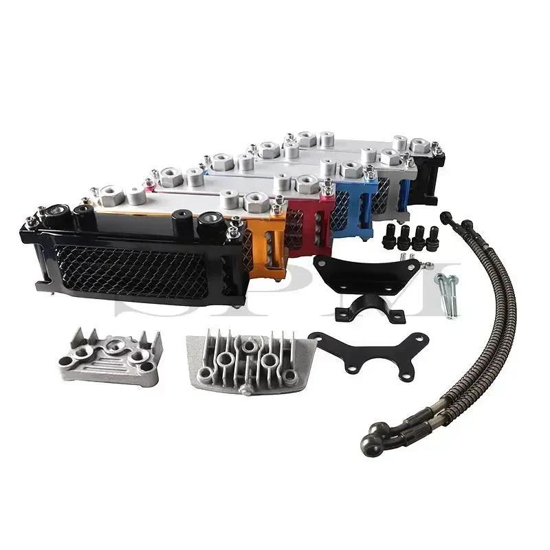 Motorcycle Oil Cooler Radiator Engine Kit Universal for CRF XR KLX 50 70 90 110 125 140cc SSR Taotao