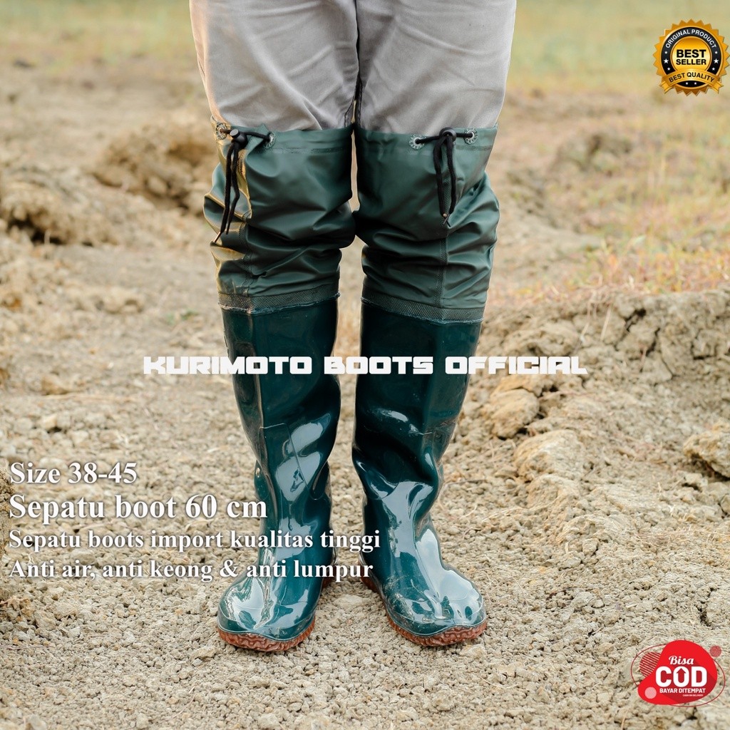SEPATU BOOT HUJAN SEPATU SAWAH ANTI KEONG SEPATU BOOT KARET PETANI MANCING SERBAGUNA