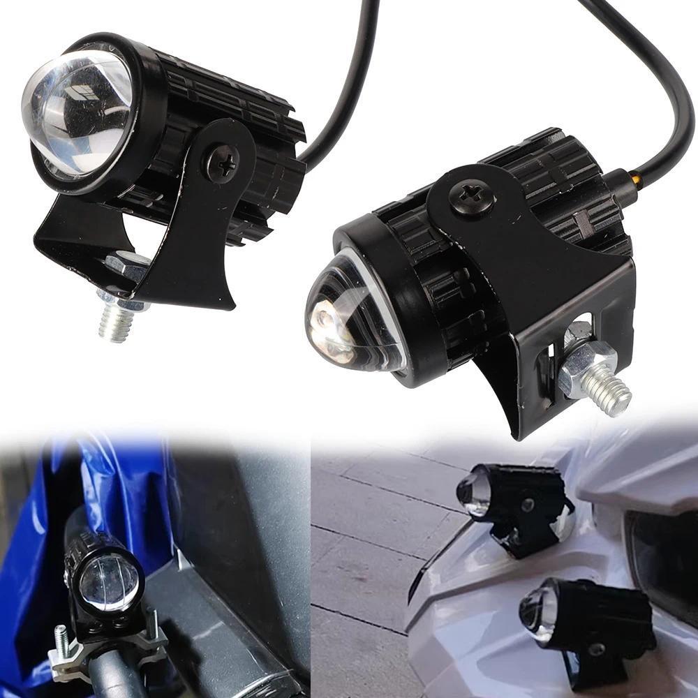 Motorcycle Universal Dual Color LED Spotlight Mini Driving Light Driving Light White Yellow ATV Scoo
