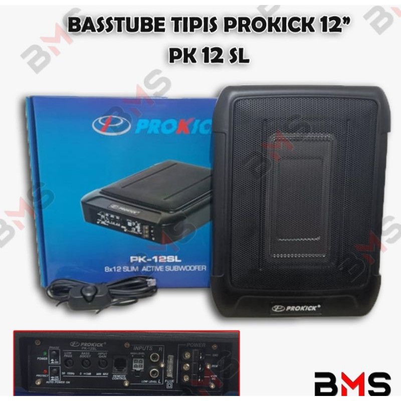 subwoofer aktif Basstube Kolong Tipis PROKICK PK-12SL Speaker Subwoofer Aktif Mobil Subwoofer Slim A