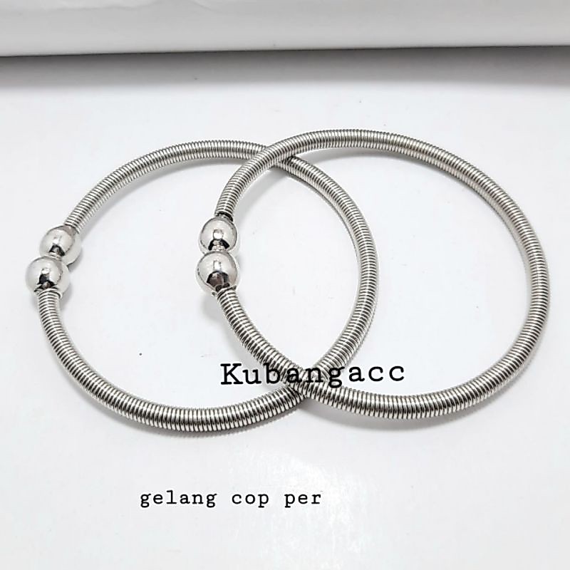 Gelang. Gelang Baja putih Gelang Monel Gelang pria wanita Gelang stanlees  gelang unisex Gelang besi