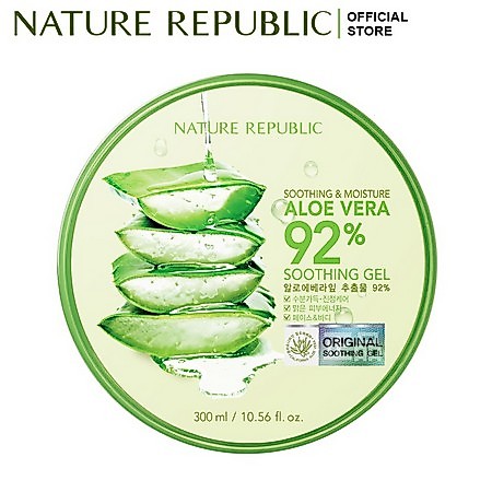 NATURE REPUBLIC Aloe Vera 92% Soothing Gel BPOM GARANSI ORIGINAL PT. NRI Global Mandiri)