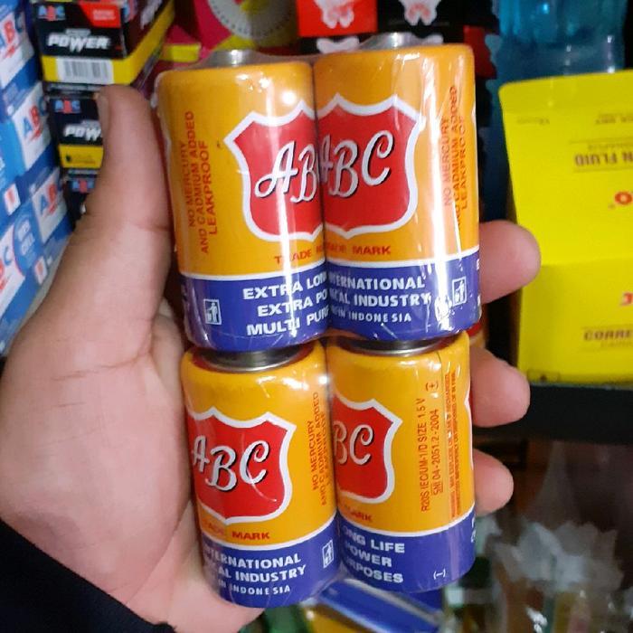 2 pasang ABC baterai besar R20 batu batre radio