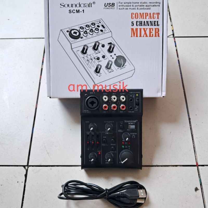 MIXER AUDIO MINI SOUNDCRAFT SCM-1 MIXER+SOUND CARD SCM1