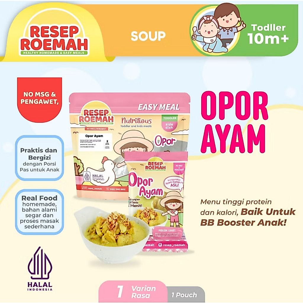 ResepRoemah Opor Ayam / Chicken Opor / Toddler & Kids / Healthy Frozen Mpasi / No MSG