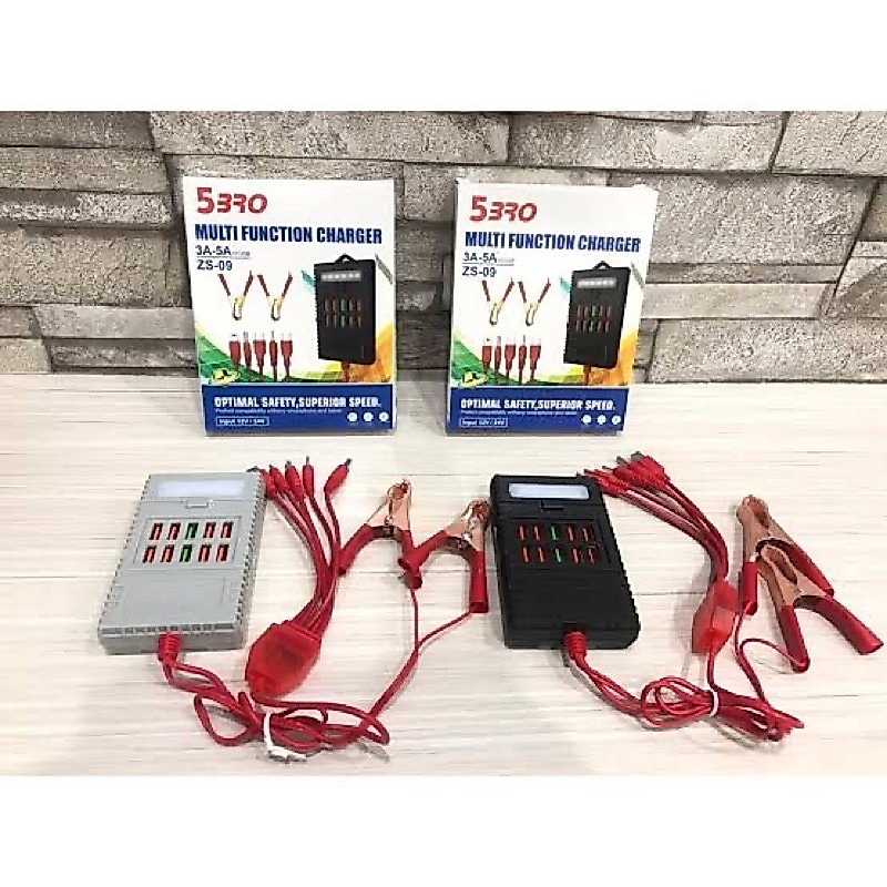 CHARGER AKI 5 BRO 10 USB + LED ZS-09