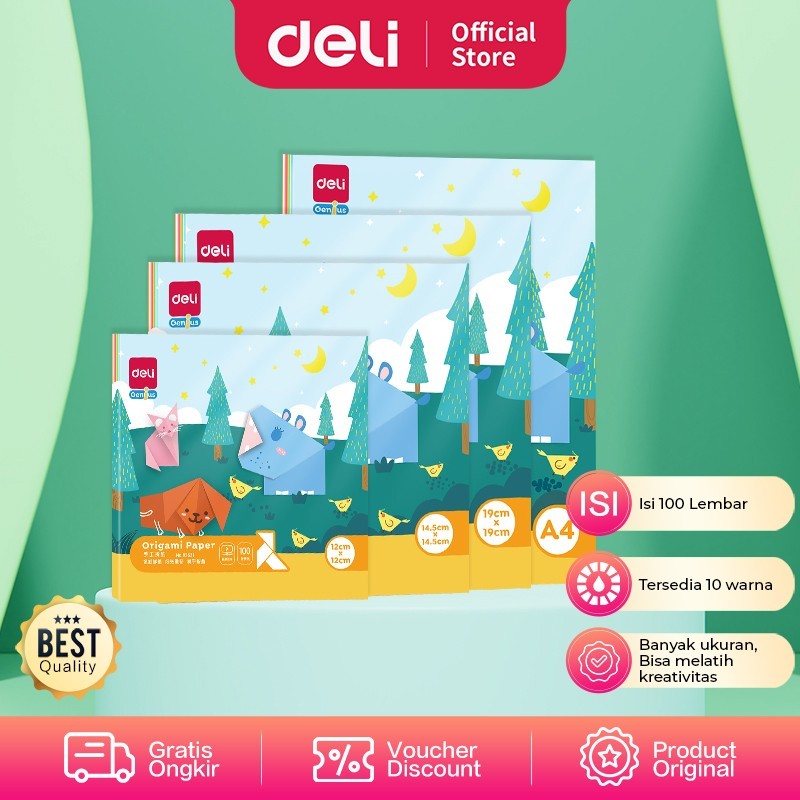 Deli | Origami Paper (Kertas Origami) | A4 | 83634