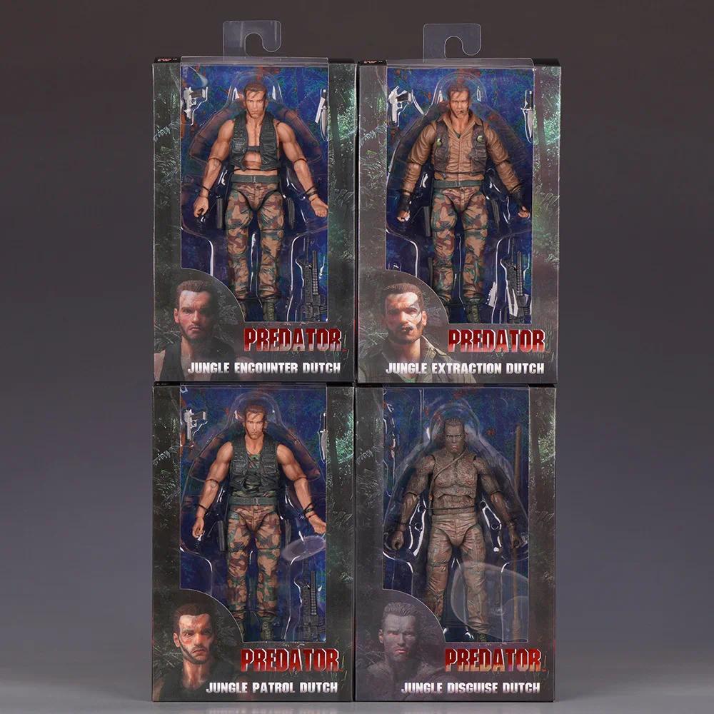 NECA Predator Dutch Action Figure 30th Anniversary Arnold Schwarzenegger Jungle Extraction Collectib
