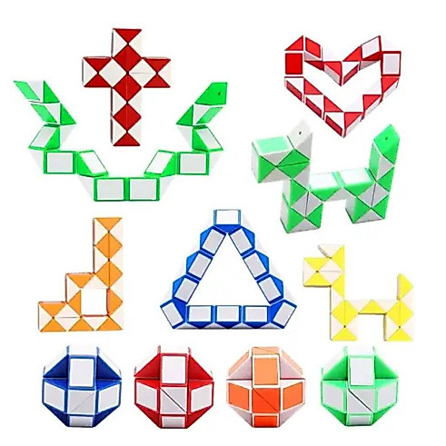 Mainan Montessori Edukasi Puzzle Rubik Ular Magic Snake