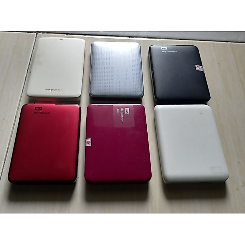hdd/harddisk external 500gb preloved/second sehat 100% ori/real capacity WD, TOSHIBA, SEAGATE, USB 3