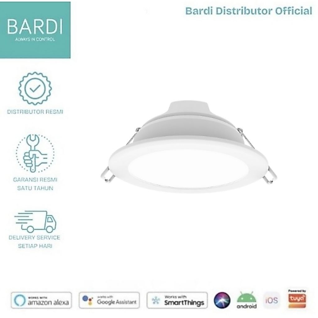 BARDI SMART PANEL DOWNLIGHT 8W RGBWW BT - LAMPU PINTAR