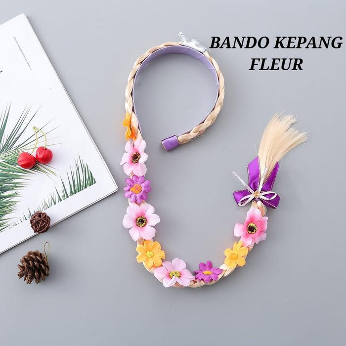 BAJUKIDDIE BANDO KEPANG FLEUR AKSESORIS RAMBUT WIG PRINCESS RAPUNZEL