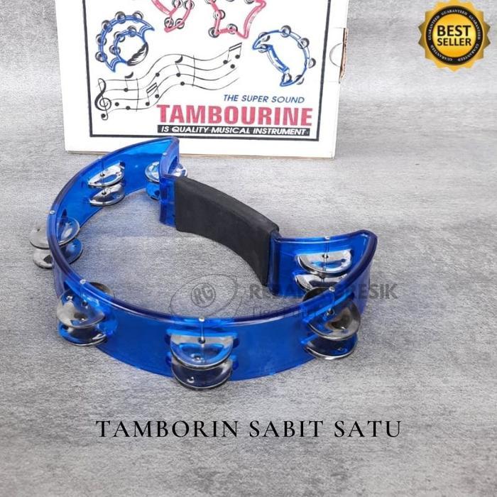 Tamborin Ketipung Kendang Kendang Dangdut Alat Musik Tamborine - Biru     Berkualitas