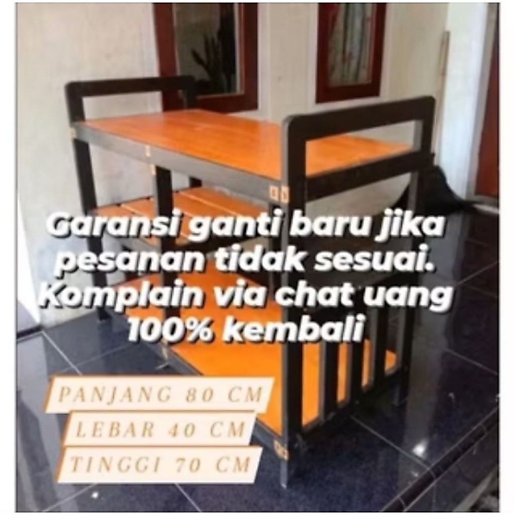 Meja kompor 2 tungku | Meja dapur serbaguna