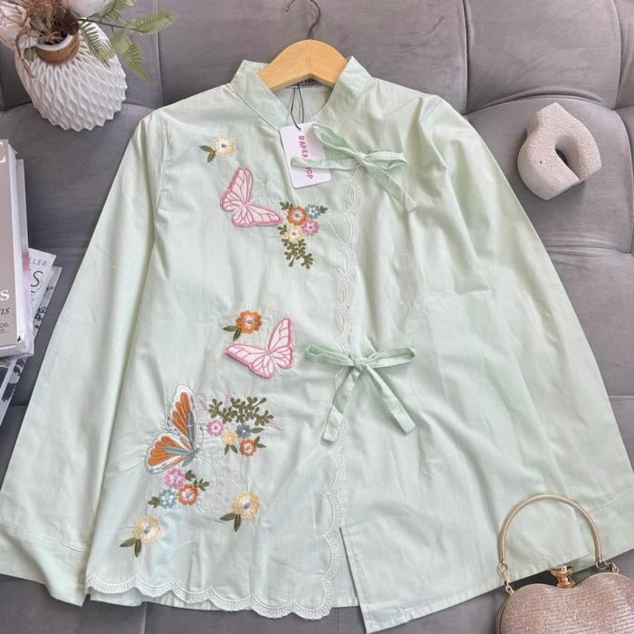 Donieta Blouse | Blouse Butterfly Wanita - MINT