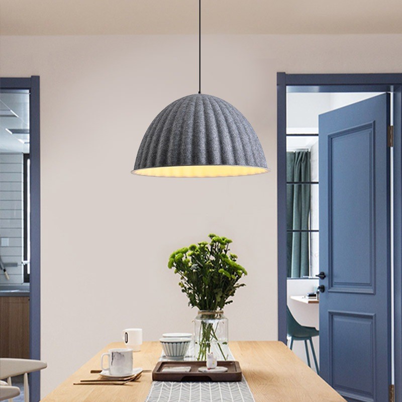 Lampu Gantung Felt Kain LED Peredam Suara Plafon Meja Makan Cafe Kamar Tidur Ruang Tamu Industrial