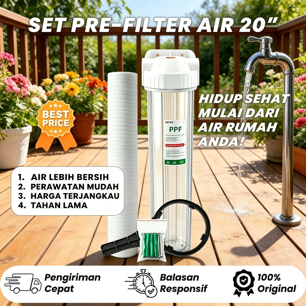 Housing Filter 20 Inch Biru / Transparan
