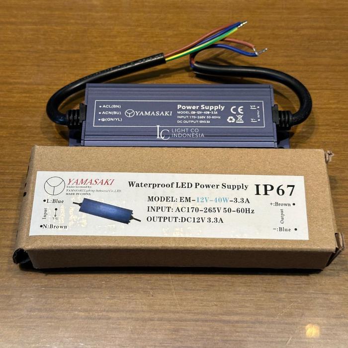 Trafo waterproof 12v 40w 60w 120w 200w 250w 400w - 40watt