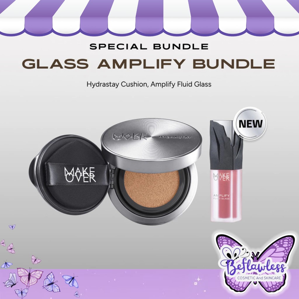 Make Over Glass Amplify Bundle-Amplify Glass Fluid + hydrastay Prismatic Glass Cushion