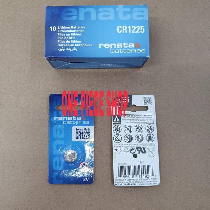 Renata CR 1225 Lithium Battery 3V Original Product Renata CR1225 3V