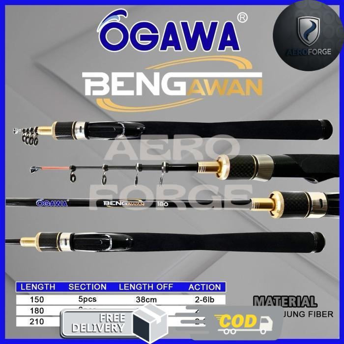 Joran UL Ultralight Ogawa Bengawan Panjaang 150 180 210 2-6LB Carbon - 2.10cm