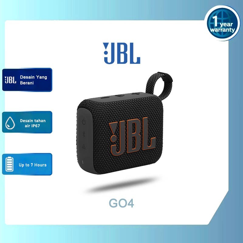 100% Original Speaker JBL JBL Go 4 Speaker Bluetooth Ultra-Portabel IP67 Waterproof and Dustproof Bi