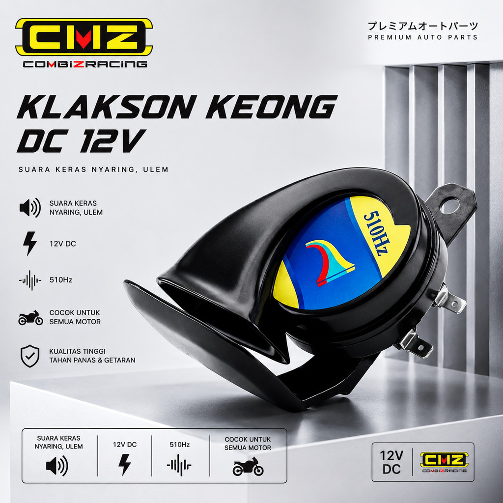 Klakson Keong 12V Single – Suara Keras 510Hz Universal Motor & Mobil