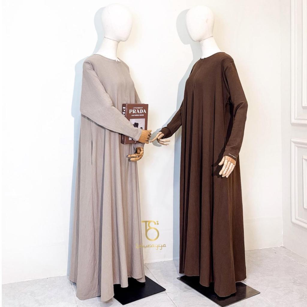 Tsurayya - Sakinah Series Abaya Basic Ibu Bahan Linen Textured