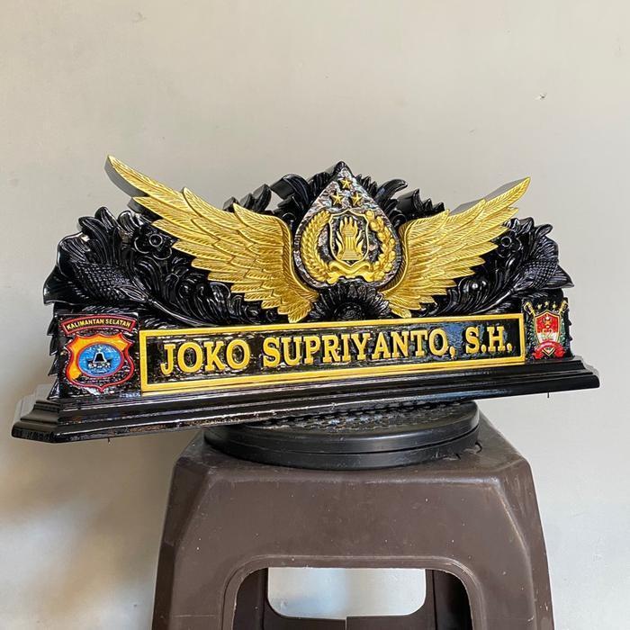 Papan nama meja ukiran / papan nama custom / papan nama meja-leluhurart-