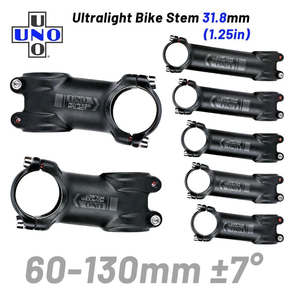 UNO AL7050 Bike Stem Kalloy Stems Ultralight 7 Degree 31.8mm 60 70 80 90 100 110 120 130mm MTB Road 