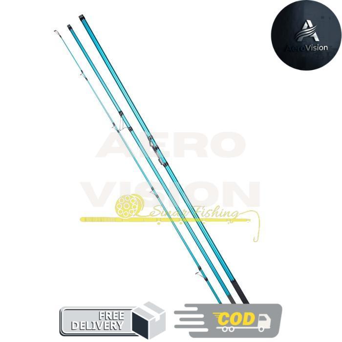 Japan Surf Rod Joran Pasiran Lurekiller Long Cast Surf 420 Cw. 100-250gr Carbon Fuji - Silver, DPS /