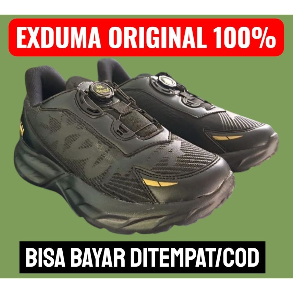 SEPATU EXDUMA TALI PUTAR/SEPATU EXDUMA SUPER BLACK ORI/VR2 SUPER BLACK BY WEBEST ORIGINAL