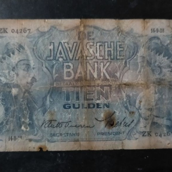 Uang 10 gulden wayang 1938