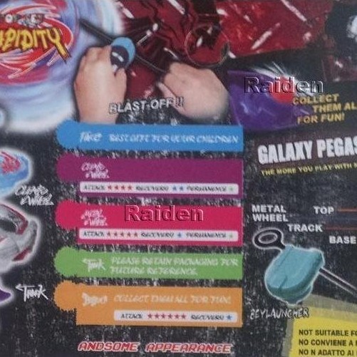 Beyblade Bb70 Galaxy Pegasus W105R2F Tokolisnanya